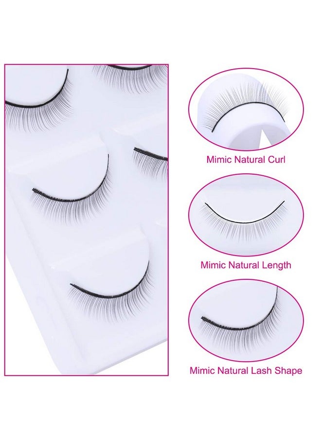 Practice Lashes for Lash Extensions FADLASH 25 Pairs Self Adhesive Eyelashes Lash Extension Strip Eyelashes for Lash Mannequin Head Eyelash Extension Supplies Black