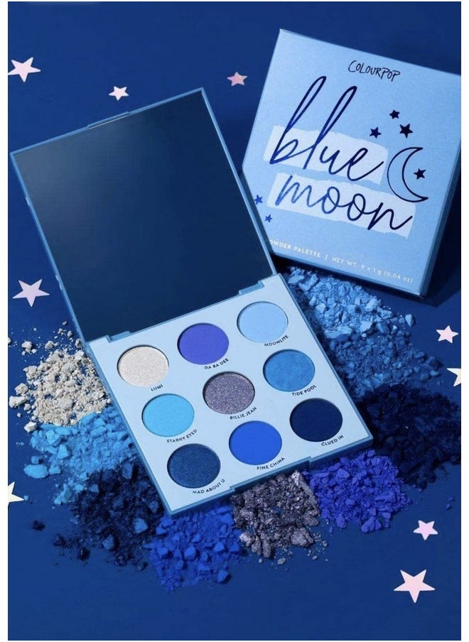 Colourpop Blue Moon Eyeshadow Palette, Powder