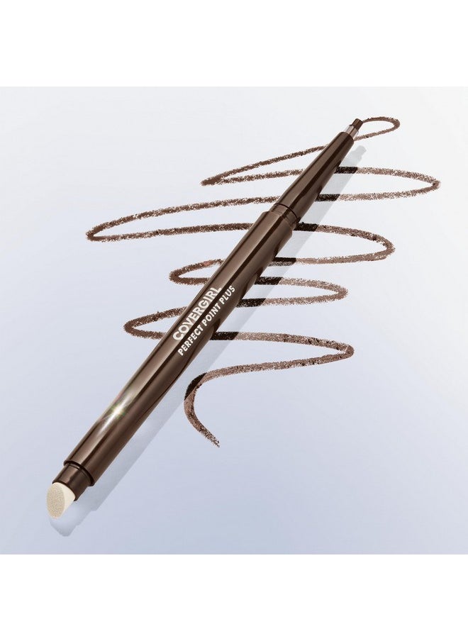CoverGirl Perfect Point Plus Eyeliner Pencil, Espresso, Long-Lasting, Versatile Brown Eyeliner, Soft Smudging Tip, No Sharpening Needed, Pack of 1