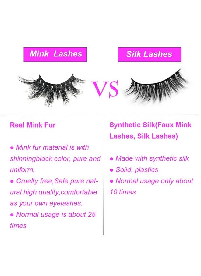 Mink lashes Mikiwi 3 Pairs Eyelashes D384-3, Real Mink Eyelashes, Fluffy Mink Lashes, Thick HandMade Full Strip Lashes, Cruelty Free Luxury Makeup Dramatic Lashes, 20mm 3D Mink Lashes