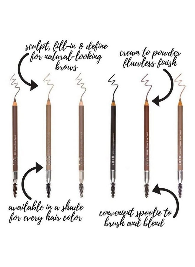 ZUZU LUXE Cream Brow Pencil (Fig - Brunette), Effortlessy sculpt and define eyebrows, natural finish, creamy formula. Natural, Paraben Free, Vegan, Gluten-free,Cruelty-free, Non GMO, 0.044 oz.