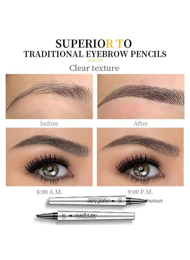 5x Longer Voluminous Eyelashes, 2 in 1 Vibely Mascara & Eyebrow Pencil & Eyeliner & Eyebrow Soap Kit & 10Pcs Eyebrow Trimming Blades, Waterproof No Clumping (5 Set)