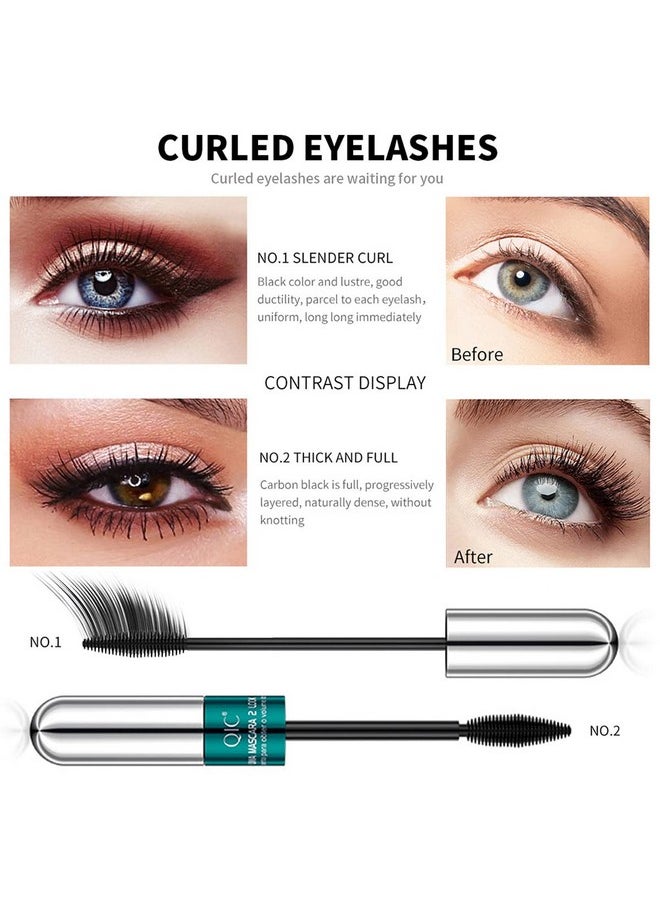 5x Longer Voluminous Eyelashes, 2 in 1 Vibely Mascara & Eyebrow Pencil & Eyeliner & Eyebrow Soap Kit & 10Pcs Eyebrow Trimming Blades, Waterproof No Clumping (5 Set)