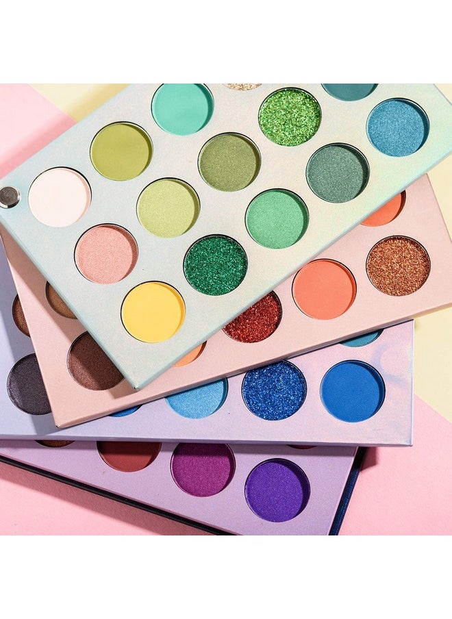 60 Colors Eyeshadow Palette, 4 in1 Color Board Makeup Palette Set Highly Pigmented Glitter Metallic Matte Shimmer Natural Ultra Eye Shadow Powder Easy to Blend