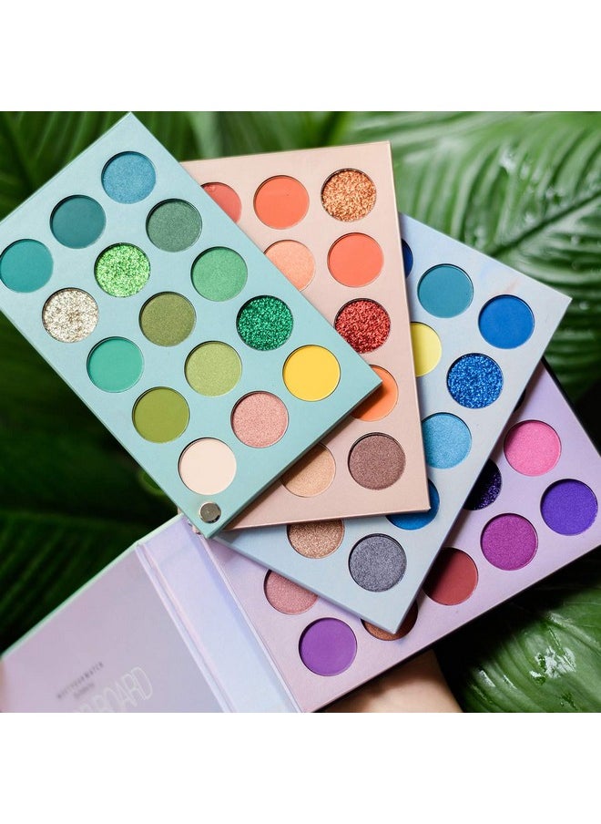 60 Colors Eyeshadow Palette, 4 in1 Color Board Makeup Palette Set Highly Pigmented Glitter Metallic Matte Shimmer Natural Ultra Eye Shadow Powder Easy to Blend