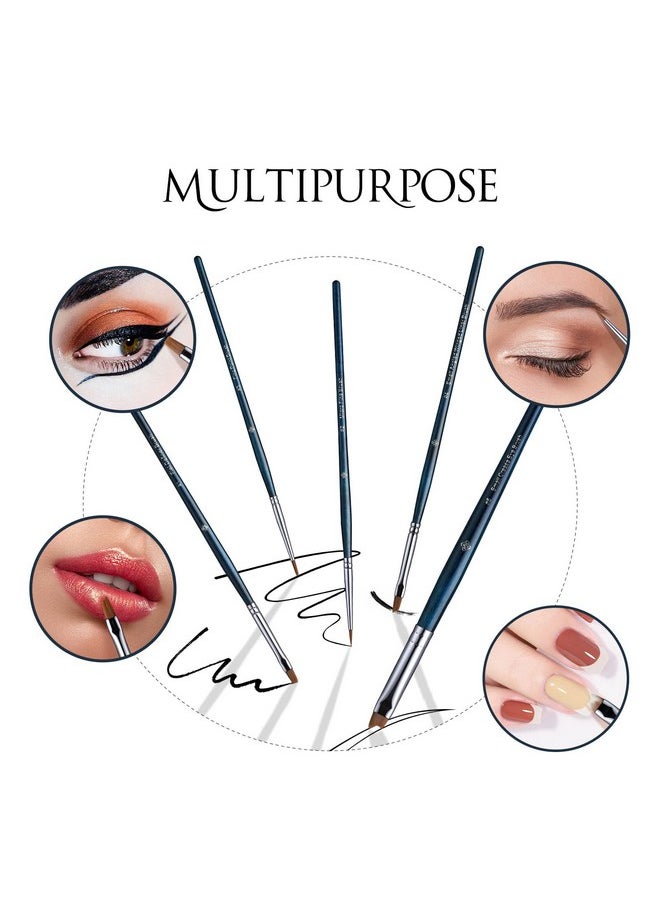 Eyeliner Brush Set - Eye Makeup Brushes (Sapphire Blue)