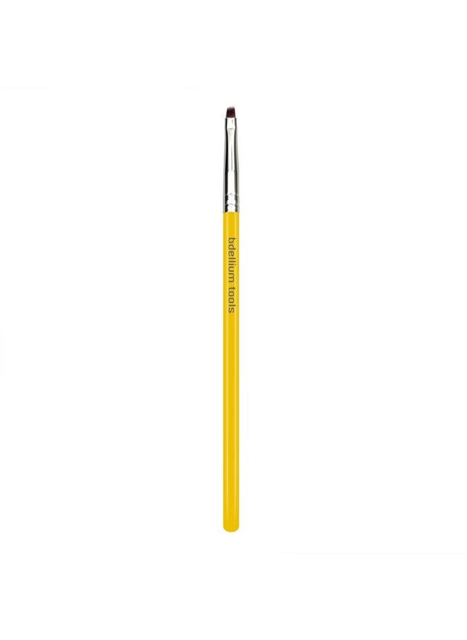 Bdellium Tools Professional Makeup Brush - Studio Series 760 Liner/Brow - With Soft Synthetic Fibers, For Smudging out Eyeliner (Yellow, 1pc)