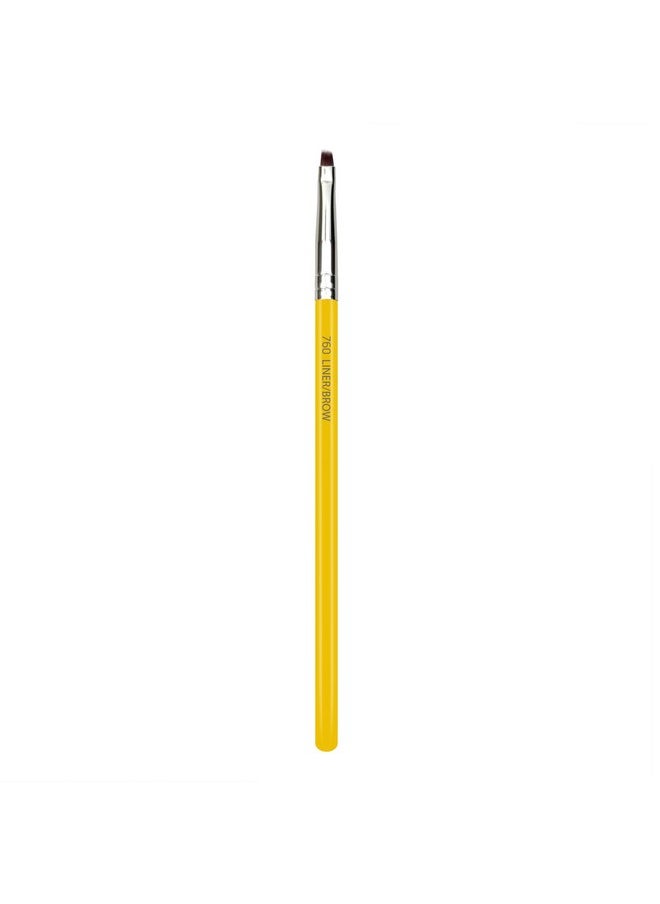 Bdellium Tools Professional Makeup Brush - Studio Series 760 Liner/Brow - With Soft Synthetic Fibers, For Smudging out Eyeliner (Yellow, 1pc)