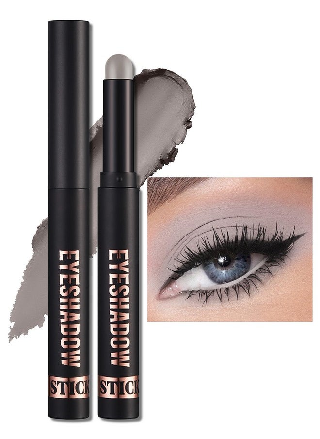 Erinde Waterproof Cream Eyeshadow Stick, Matte Nude Eye Shadow Sticks, Longwear Blendable High Pigmented, Neutral Eye Shadow Sticks Matte for Older Eyes, Smokey Eyeshadow Pencil Crayon, 21 Gray Brown