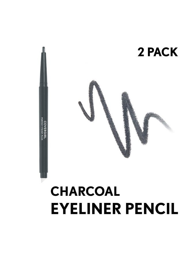 Covergirl Perfect Point Plus Charcoal Color Eyeliner Pencil, 0.008 Ounce (Pack of 2)