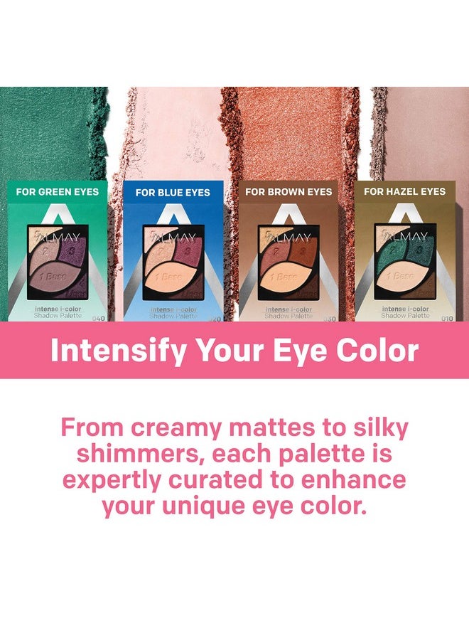 Almay Eyeshadow Palette, Longlasting Eye Makeup, Primer Enriched with Antioxidant Vitamin E, Hypoallergenic, 040 Green Eyes, 0.1 Oz