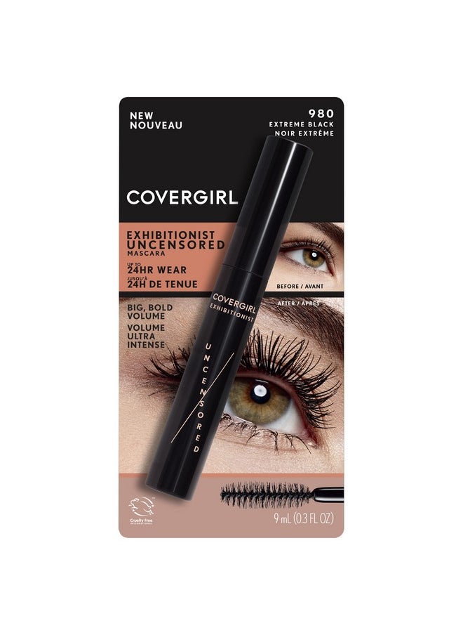 COVERGIRL Exhibitionist Uncensored Mascara for Volume and Length, Extreme Black, 0.3 Fl Oz