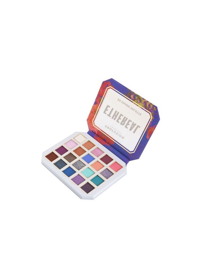Profusion Cosmetics Ethereal 20 Shade Eyeshadow Palette with Multi Finish and Richly Pigmented Shade, Blendable and Buildable Eyeshadow Palette for Day to Night Eye Catching Looks
