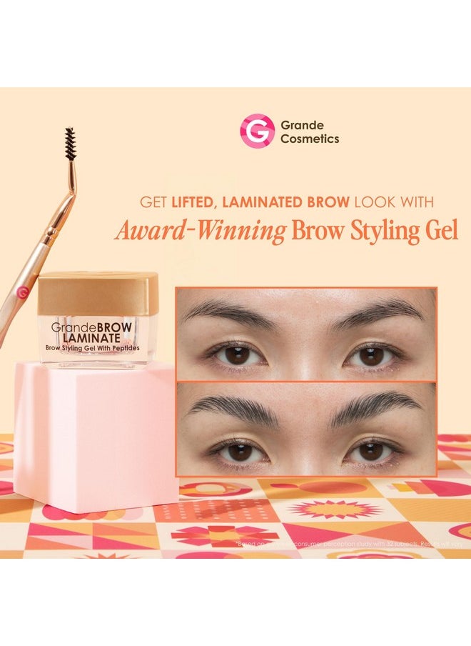 Grande Cosmetics Brow Lamination Gel | DIY Eyebrow Lamination | Shapes, Sculpts & Sets With 12-Hour Hold | Conditions & Nourishes For Healthier Looking Brows