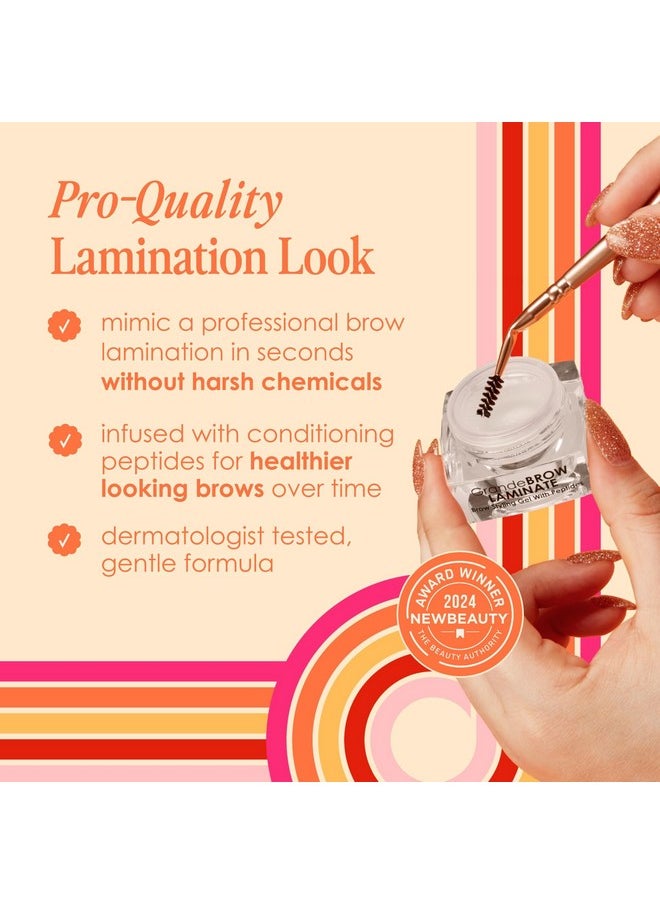 Grande Cosmetics Brow Lamination Gel | DIY Eyebrow Lamination | Shapes, Sculpts & Sets With 12-Hour Hold | Conditions & Nourishes For Healthier Looking Brows