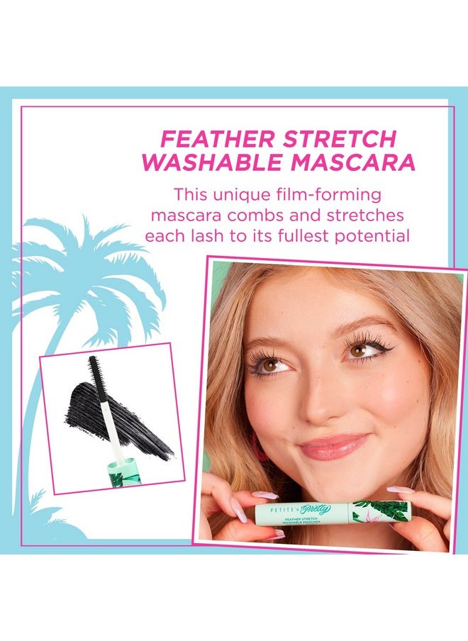 Petite 'n Pretty Feather Stretch Tubing Washable Mascara - Makeup for Kids, Tweens and Teens - Extends lashes, Easy to Apply & Remove - Non Toxic & Made in the USA - As Seen on TikTok