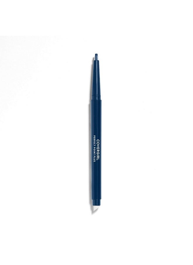 CoverGirl Perfect Point Plus Eyeliner Pencil, Midnight Blue, Long-Lasting, Versatile Navy Eyeliner, Soft Smudging Tip, No Sharpening Needed, Pack of 1