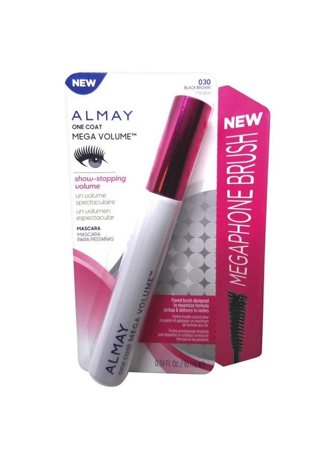 Almay Mega Volume Mascara, Black Brown, 0.34 fl. oz.