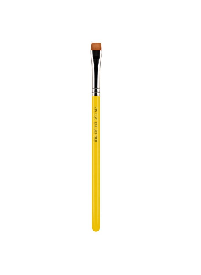Bdellium Tools Professional Makeup Brush - Studio Series 714 Flat Eye Definer - With Soft Synthetic Fibers, For Eye Definition (Yellow, 1pc)