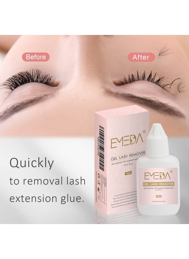 EMEDA Eyelash Extension Remover Gel Not for Clusters Glue 15ml Quickly Dissolves Powerful Lash Extension Glue Professional Removal for Lash Extensions Adhesive (15ml)