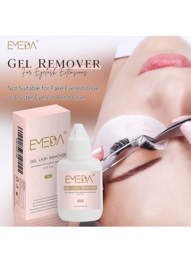 EMEDA Eyelash Extension Remover Gel Not for Clusters Glue 15ml Quickly Dissolves Powerful Lash Extension Glue Professional Removal for Lash Extensions Adhesive (15ml)