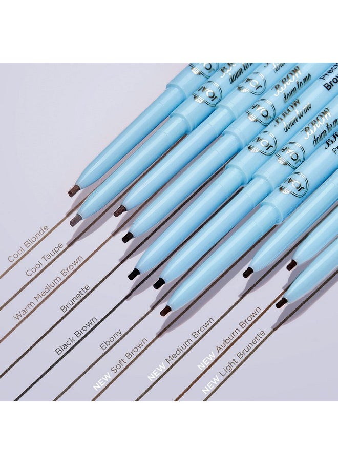 JOAH Dual-Ended Eyebrow Pencil - Brow Down To Me Ultra-FIne Tip Precision Brow Pencil with Built-In Spoolie Brush for Flawless Brows, Smudge-Proof, Water-Resistant, Black Brown