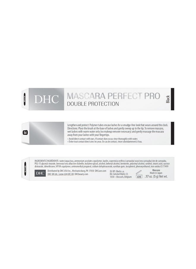 DHC Mascara Perfect Pro Double Protection, Black, .17 oz (5g) Net wt.