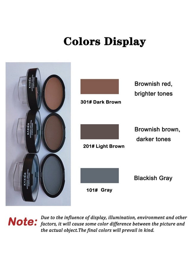 Moakxer Eyebrow Powder,Waterproof Eyebrow Stamp Powder Seal Perfect Nature Eye Brow Powder Tinting Coloring Kit Delicate Shape (301# Light Brown)