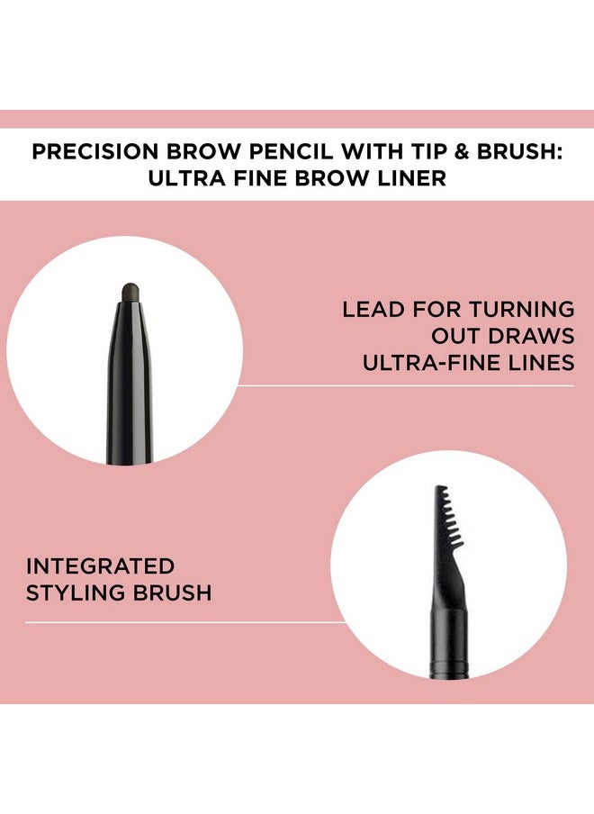 ARTDECO Ultra Fine Brow Liner - Coal - Thin Twist-Out Tip Creates Ultra-Fine Lines - Integrated Grooming Brush - Smudge-Proof & Waterproof - Eyebrow Pencil - Eye Makeup - Vegan - 0.03 Oz