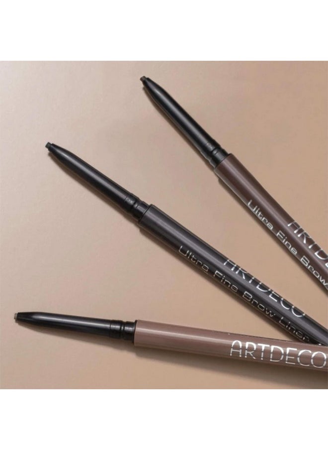 ARTDECO Ultra Fine Brow Liner - Coal - Thin Twist-Out Tip Creates Ultra-Fine Lines - Integrated Grooming Brush - Smudge-Proof & Waterproof - Eyebrow Pencil - Eye Makeup - Vegan - 0.03 Oz