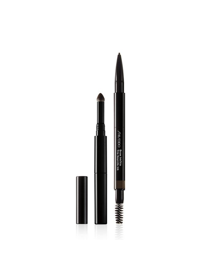 Shiseido BrowInk Trio, Ebony 04 - 3-in-1 Pencil, Powder & Brush to Balance, Fill & Define Brows - Sweat, Smudge & Water Resistant