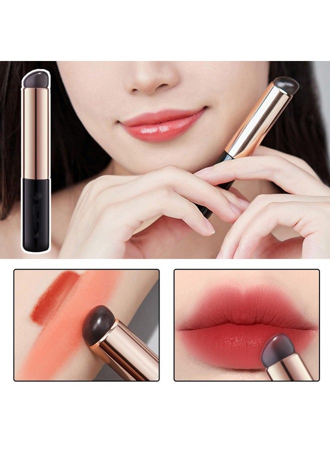 TEONEI Soft Round Head Silicone Lip Brush Lipstick Lip Gloss Applicator Brushes,Makeup Beauty Brushes,Angled Concealer Makeup Brush,3PCS