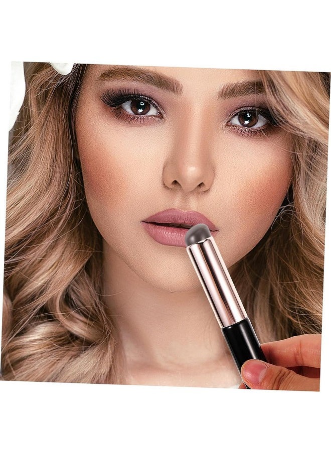 TEONEI Soft Round Head Silicone Lip Brush Lipstick Lip Gloss Applicator Brushes,Makeup Beauty Brushes,Angled Concealer Makeup Brush,3PCS