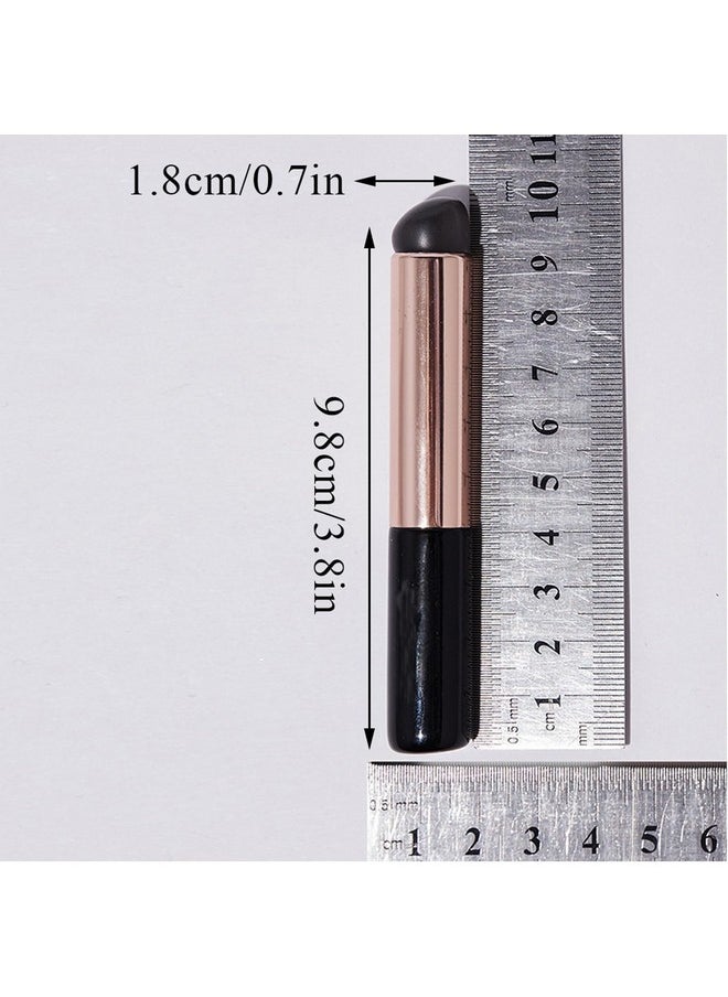 TEONEI Soft Round Head Silicone Lip Brush Lipstick Lip Gloss Applicator Brushes,Makeup Beauty Brushes,Angled Concealer Makeup Brush,3PCS