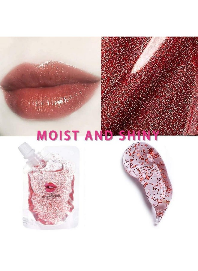 Skynest Lip Gloss Base, DIY Lip Gloss Moisturizing, Non-Sticky, Vegan Lip Makeup Oil(1Pack 50ML+3 Packs 20ML)
