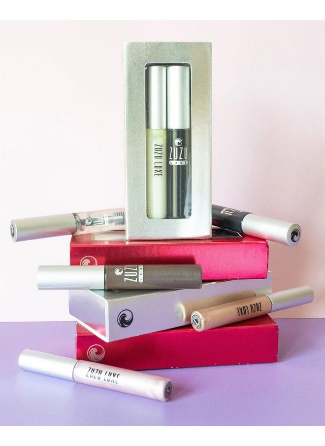 Zuzu Luxe Sheer Lip Gloss GIFTSET, Natural Lip Gloss, Paraben Free, Vegan, Gluten-free, Cruelty-free, Non GMO, 0.17 oz (Clear Gloss/Clear Mascara)