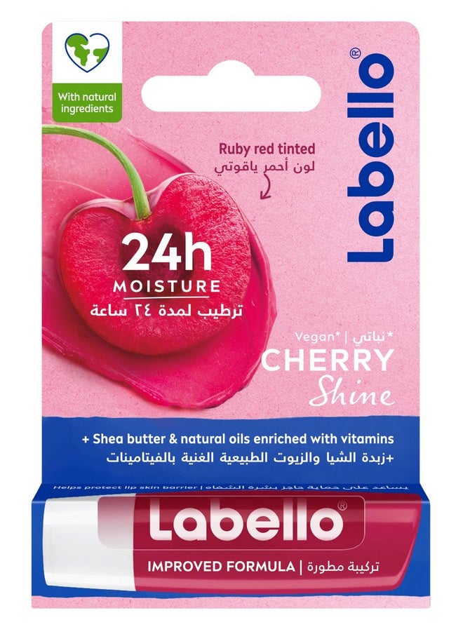 Labello Cherry Shine Fruity Lip Gloss Balm SPF 10