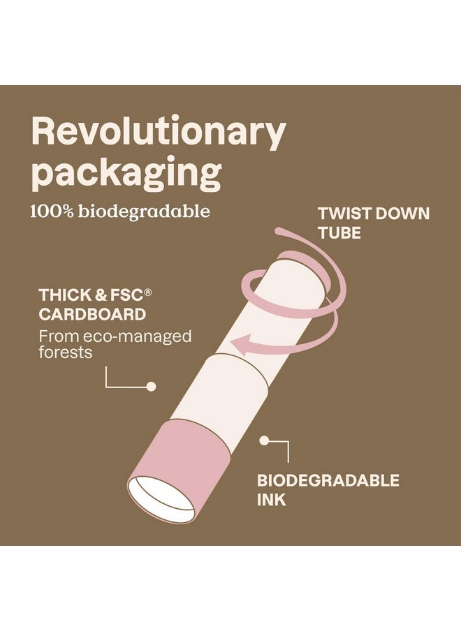 ATTITUDE Oceanly Sheer Lip Gloss Stick, EWG Verified, Titanium Dioxide-Free, Vegan Makeup & Beauty, Cruelty-Free, Plastic-Free, Happy Berry, 0.12 Ounces