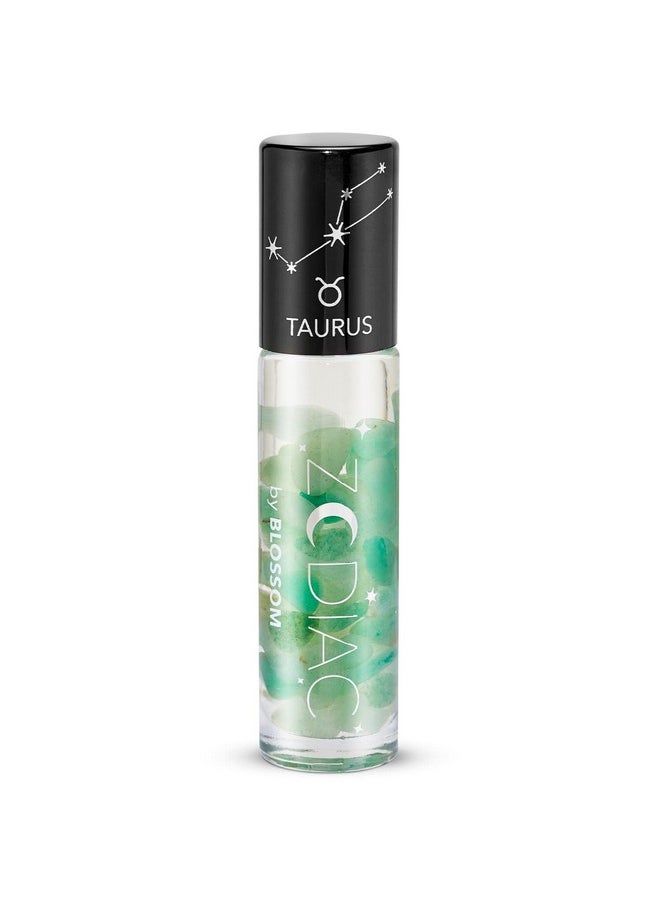Blossom Zodiac Sign Roll-On Lip Gloss, Vanilla Scented + Moisturizing with Crystals, Made in USA, 0.20 fl. oz./5.9ml, Taurus