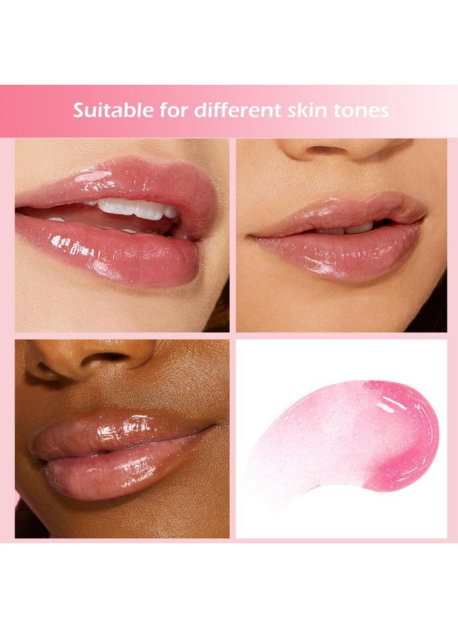 Miaritick Magic Color Changing Lip Oil Set, Watery Lip Gloss, Shimmer Lip Gloss, Hydrating Lip Glow Oil, Tinted Lip Gloss, Long Lasting Sparkling Lip Stain, Lightweight Lip Care Set