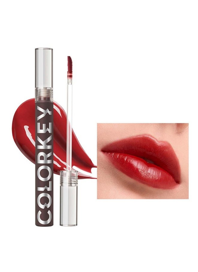 COLORKEY Lip Gloss Mirror Series, Hydrating Lip Gloss with Essential oil, High Shine Glossy Lip Tint, Hydrated & Fuller-looking Lips, Long-Lasting Liquid Lipstick(R702)