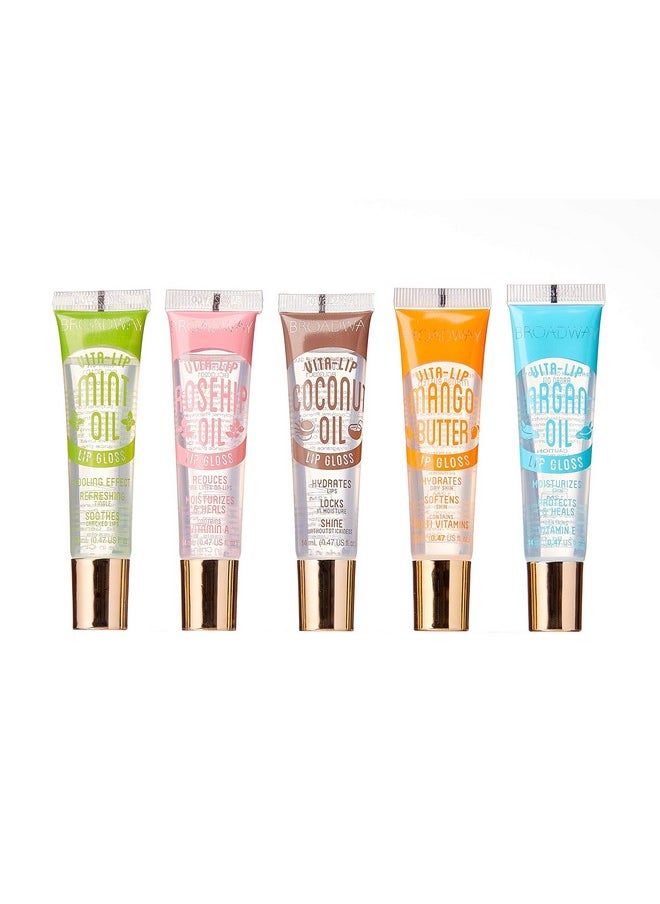 Broadway Vita-Lip Clear Lip Gloss 0.47oz/14ml (5PCS SET)