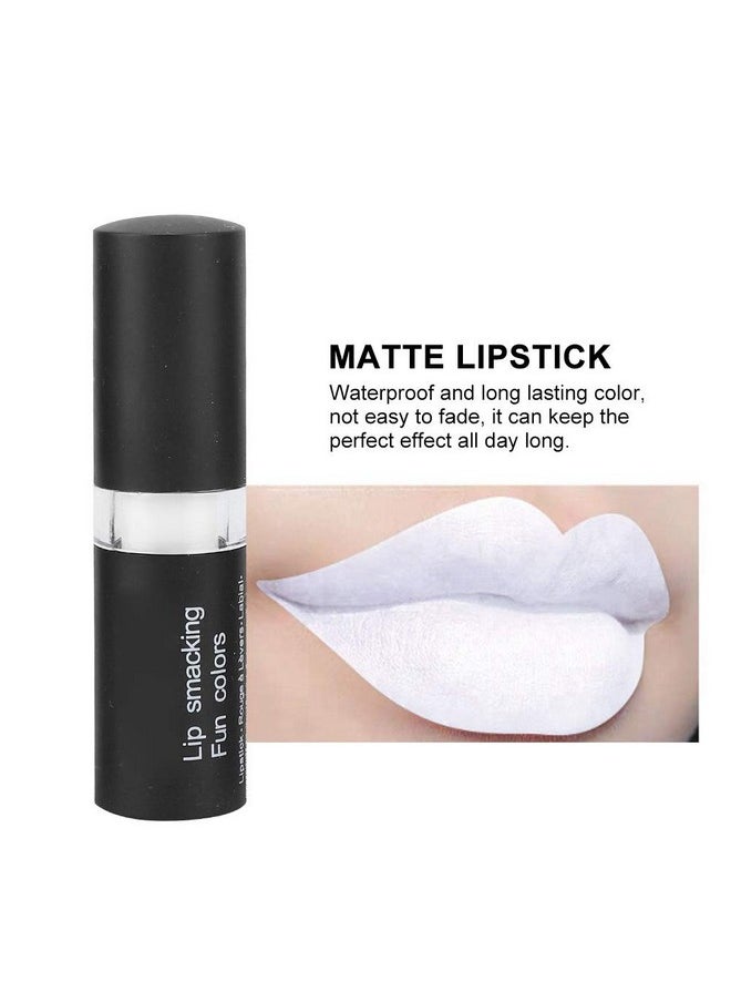 Vampire Matte Lipstick Long Lasting Lipstick Retro Makeup Party Masquerade Cosplay Vampire Lipstick For Halloween For Halloween Lipstik Halloween Makeup(03White)