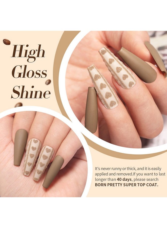 Born Pretty Brown Gel Nail Polish Skin Tone Nude Gel Polish Roasted Chestnuts Chocolate Gel Polish Collection Neutral Beige Khaki Gel Nail Polish Set Fall Winter Gel Nail Polish
