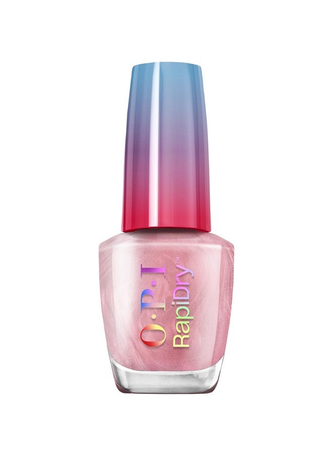 OPI RapiDry Flash n' Flirty | Opaque Soft Pink Pearl Quick Dry Nail Polish | Vegan, Smudge Proof, Fast Drying
