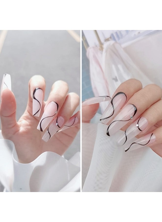 AIMEILI Valentine's Day Gel Nail Polish Set, French Tips White Gel Nail Polish Kit Clear Nude Pink Glitter Black Gel Polish Set Of 6pcs X 10ml - Kit Set 1