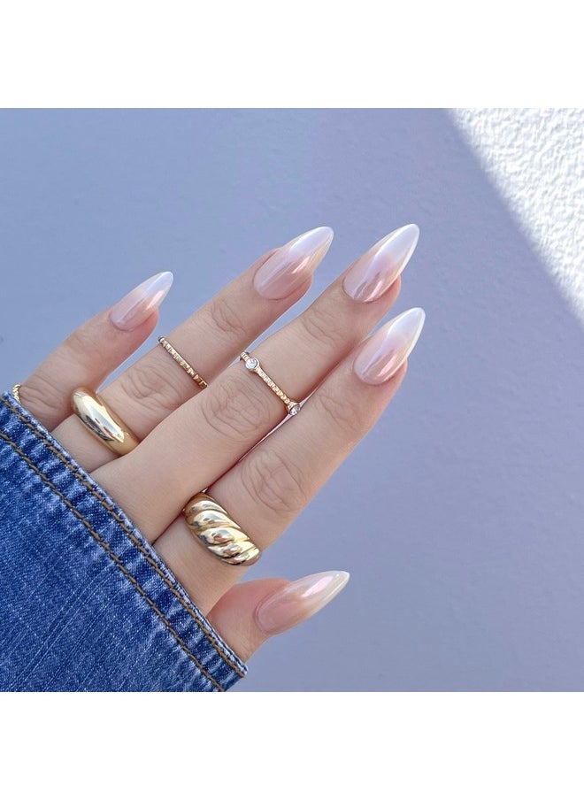 Daily Charme Magic White Nail Chrome Powder (White) 1g, Pearlescent Nail Chrome Powder, Glazed Donut, Nail Art Decoration, Home DIY/Nail Salon Manicure
