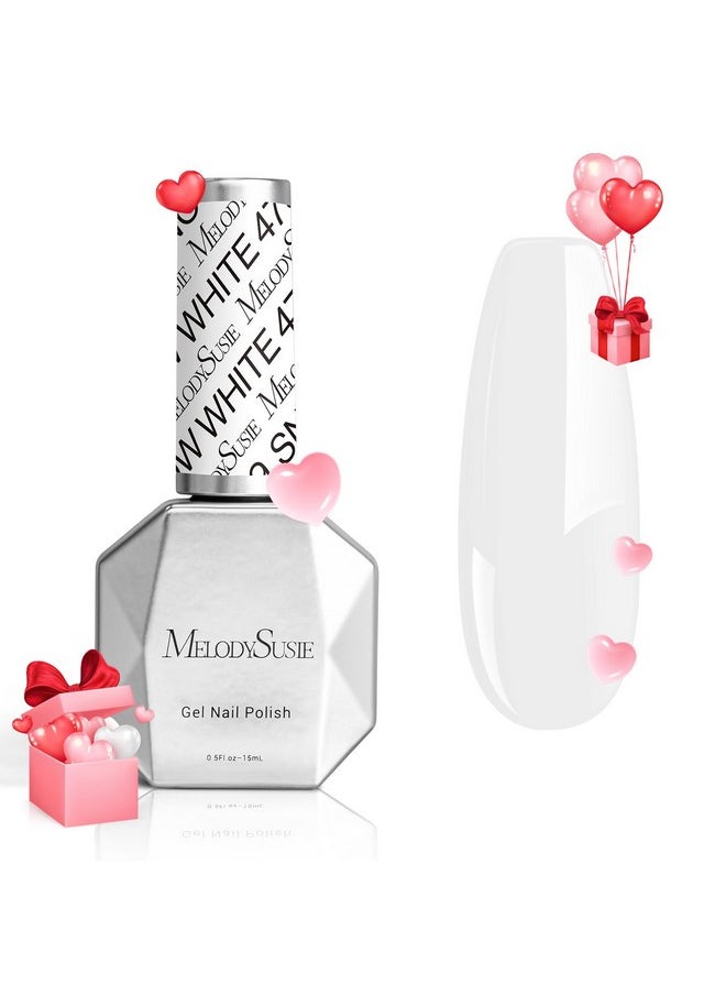 MelodySusie Thick White Gel Nail Polish,15ML Snow White Color Soak Off UV LED White Gel Polish Christmas Gift for Women Nail Art Manicure Salon DIY Nail Design Decoration at Home-479