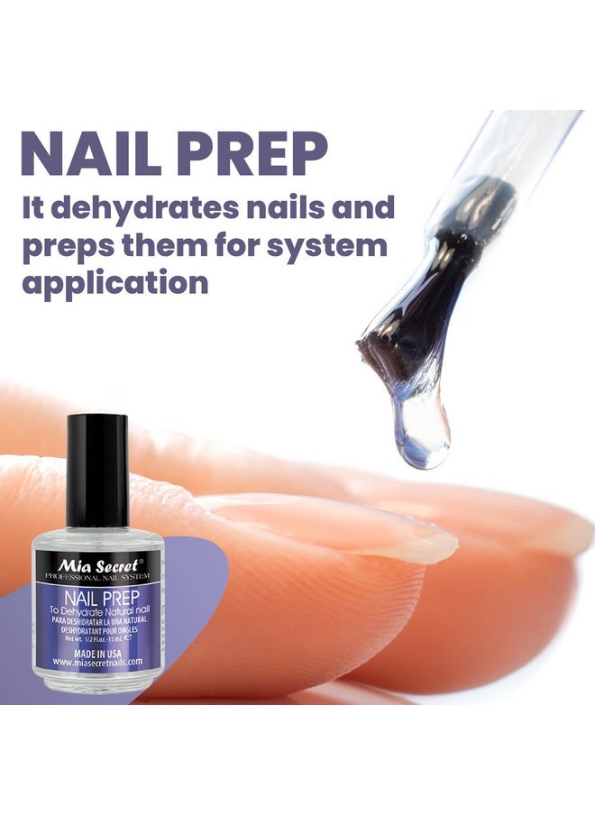 Mia Secret Professional Acid Free Natural Nail Prep Dehydrator, 15ml - Enhanced Bonding Dehydrator for Acrylic Powder and Gel Nail Polish