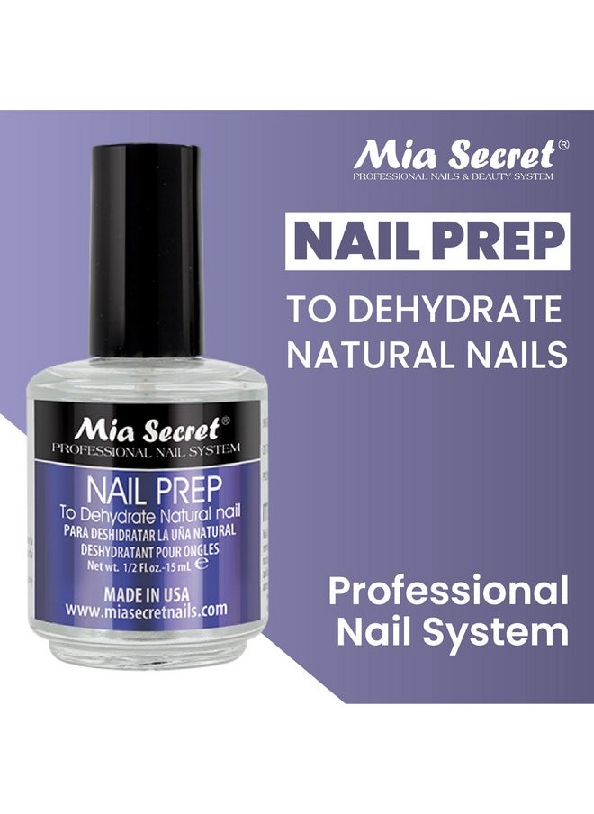Mia Secret Professional Acid Free Natural Nail Prep Dehydrator, 15ml - Enhanced Bonding Dehydrator for Acrylic Powder and Gel Nail Polish